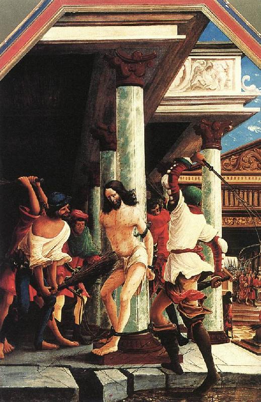 ALTDORFER, Albrecht The Flagellation of Christ  kjlkljk oil painting picture